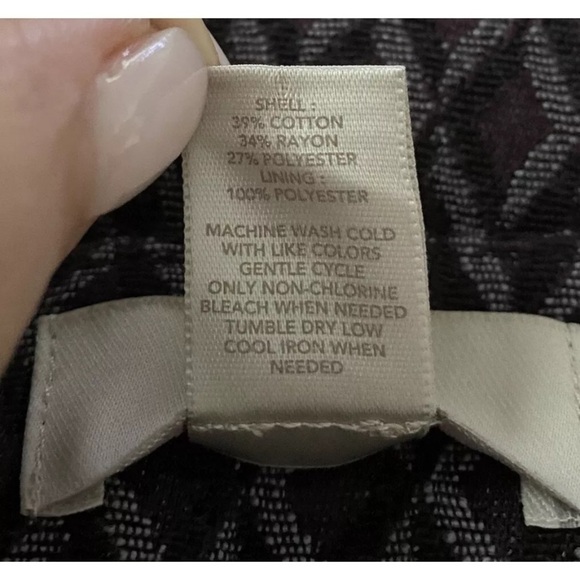 Ann Taylor LOFT Purple Geometric Print  Pencil Skirt Career Womens 8 (54) - Picture 4 of 4